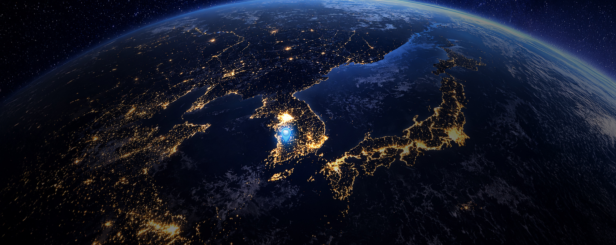 야간 위성 이미지 배경